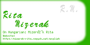 rita mizerak business card